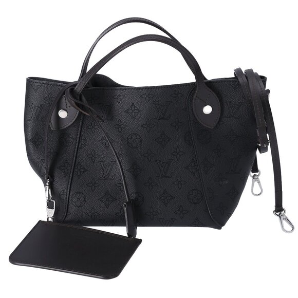 Louis Vuitton Hina PM Tote Bag M54350 Noir Mahina Leather - Picture 1 of 9